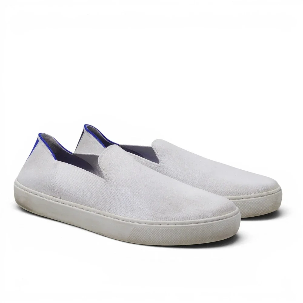 Rothy's The Original Slip-On Sneakers Women Bright White Knit Comfort 9.5